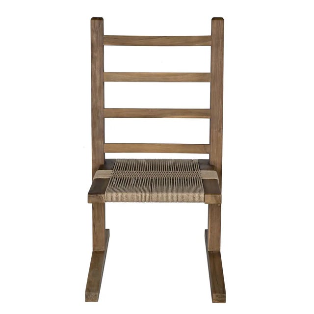 A dazzling display of design virtuosity, the artisan crafted Salam Chair features a design made from teak wood and rope....