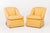 Baker Yellow Striped Silk Lounge Chairs, Pair For Sale - Image 12 of 13