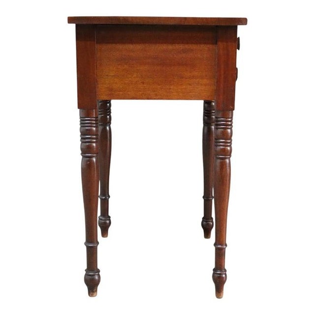 Sheraton Mahogany & Bird’s Eye Maple 2 Drawer Sewing Stand C1830 For Sale - Image 13 of 13