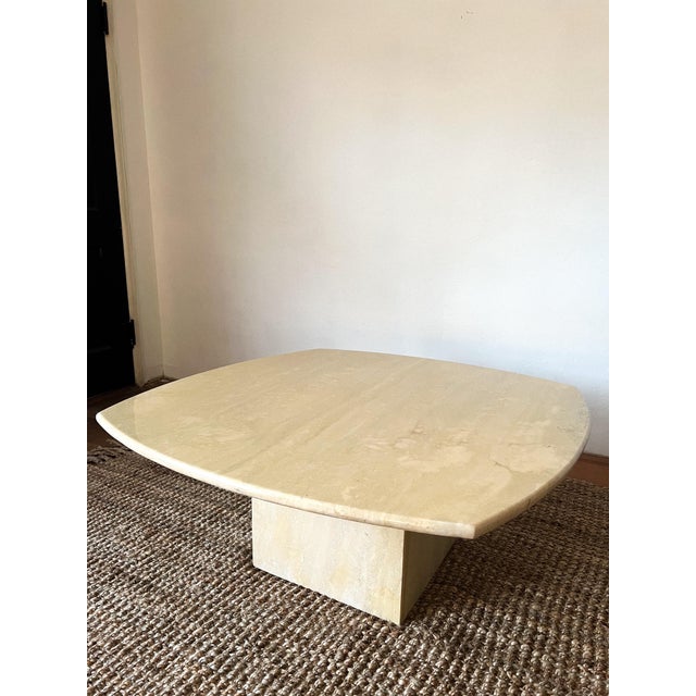 1960s Postmodern Italian Polished Travertine Coffee Table Chairish