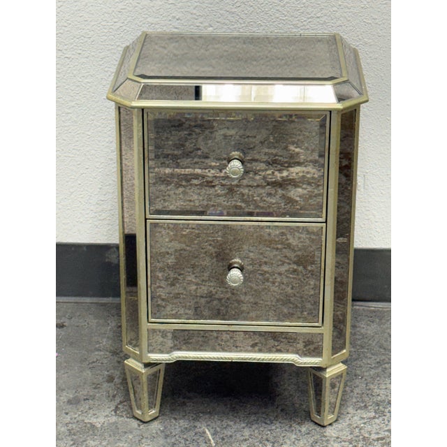Stein World Petite Two-Drawer Mirrored Chest For Sale - Image 4 of 12