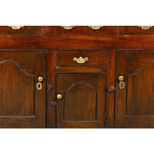 English 19th Century Oak Buffet with Four Drawers and Three Doors For Sale - Image 11 of 12
