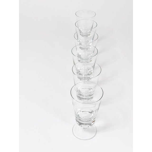 Mid-Century Crystal Wine Glasses attributed to Oswald Haerdtl, Austria, 1950s, Set of 6 For Sale - Image 16 of 18