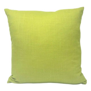Chartreuse Linen Pillow Cover 20"x20" For Sale