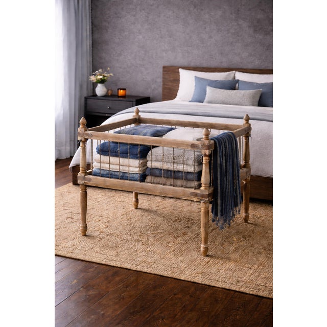 Antique Indian Teak & Iron Display Table Box For Sale In Los Angeles - Image 6 of 6