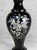 1970s Vintage 14" Chinese Brass & Black Enamel Mother of Pearl Inlaid Vase For Sale - Image 5 of 11