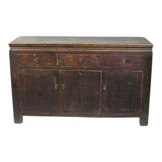1920s Rustic Chinese Countryside Sideboard Cabinet For Sale