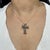 Antique Style Yellow Sapphire & Diamond Flared Cross Pendant Brooch For Sale - Image 6 of 12