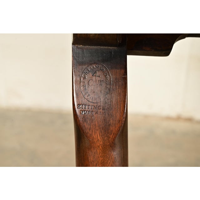 Kittinger Georgian Carved Mahogany Side Chairs or Dining Chairs, Pair For Sale - Image 12 of 17