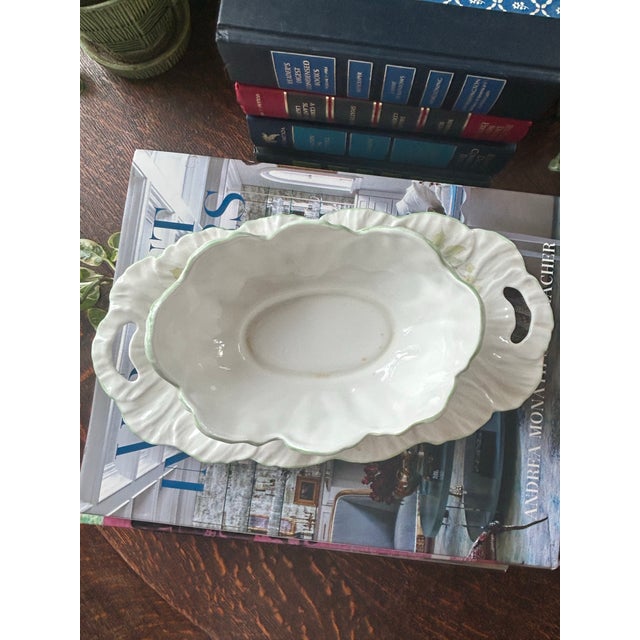 Ceramic Mid 20th Century Elizabethan Staffordshire Bone China Pink Floral Berry Bowl With Underplate For Sale - Image 7 of 8