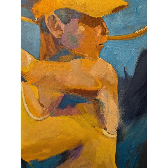 A vibrant celebration of motion and athletic intensity, this 24x30" original oil painting by Paul Scaturro (b.1961)...