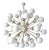 21st Century Nova Polished Brass Glossy White Murano Sputnik Chandelier by Fabio LTD For Sale