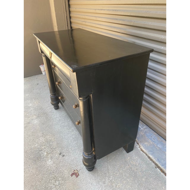 Vintage Ebony Black Dresser For Sale - Image 9 of 12