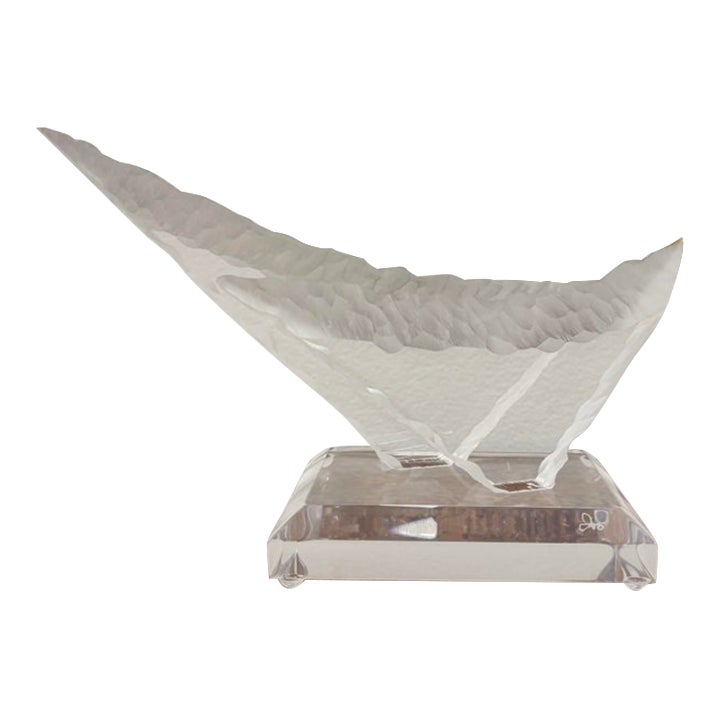 1970s Vintage Signed Abstract Lucite Sculpture - Sculptural Modernist ...