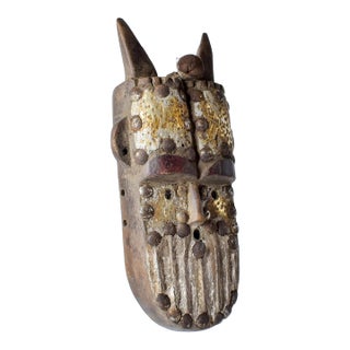 Early 20th Century Toma Wood Passport Mask Landai Guinea For Sale