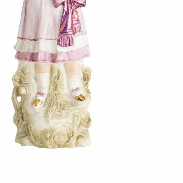 Porcelain Figurines with Animals, 19th Century, Set of 2 For Sale - Image 5 of 6