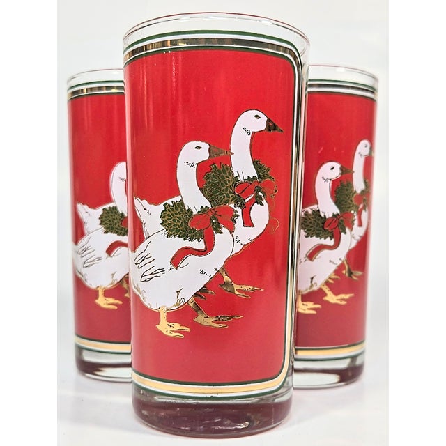 Christmas Culver Tumblers-Set of Four For Sale - Image 9 of 10