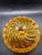 Mid-Century Modern Vintage Amber Glass Nadir Figueiredo Swirl Lidded Candy Dish For Sale - Image 3 of 5