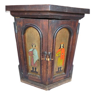 Mid-20th Century Spanish Revival Rustic Style Artes De Mexico Internationales Sa Octagon Hand Painted Side or Drum Table For Sale