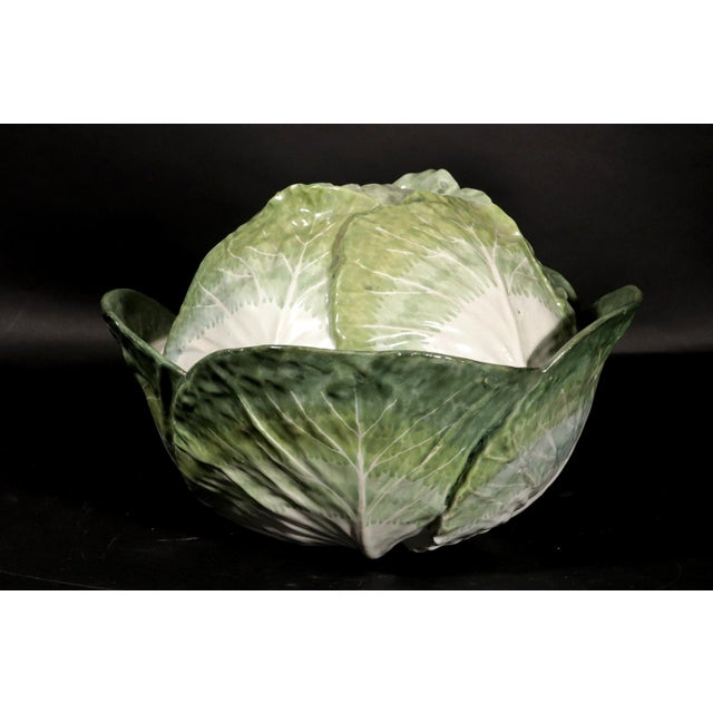 Mid 18th Century French Faience Tromp l'Oeil Strasbourg Factory Cabbage Tureen and Cover For Sale - Image 18 of 18