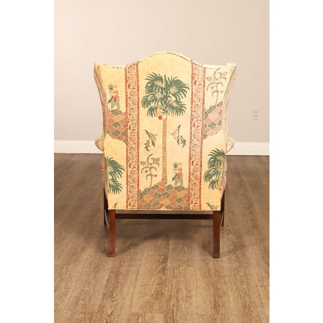 Kittinger Williamsburg Adaptation Chippendale Style Mahogany Wing Chair For Sale - Image 16 of 18