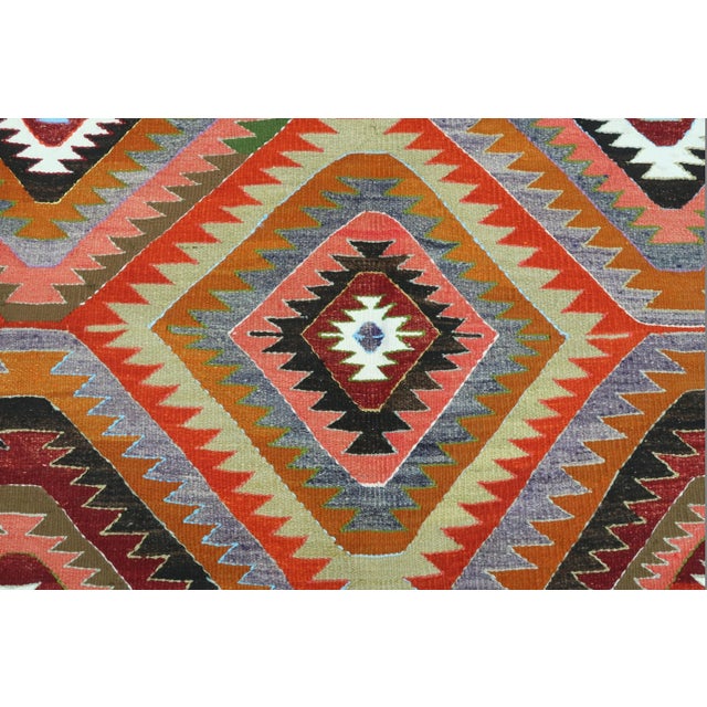 Vintage Turkish Barak Nomad's Kilim Rug For Sale - Image 6 of 12