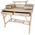 Mid-Century Modern Mid-Century Hollywood Regency Bamboo & Rattan Pagoda Writing Desk and Chair Set - 2 Piece For Sale - Image 3 of 11