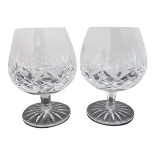Waterford Crystal Lismore 12 Oz 5 1/4" Brandy Snifter Glass Pair For Sale