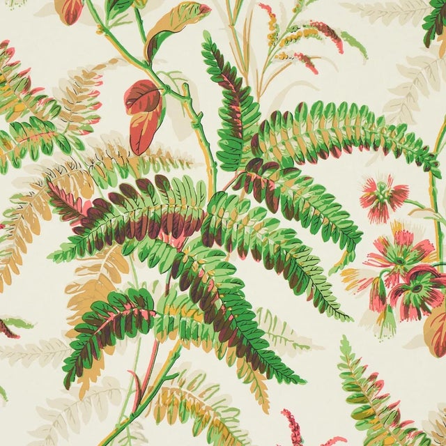 Contemporary Sample - Schumacher Myers Fern Wallpaper in Document For Sale - Image 3 of 5