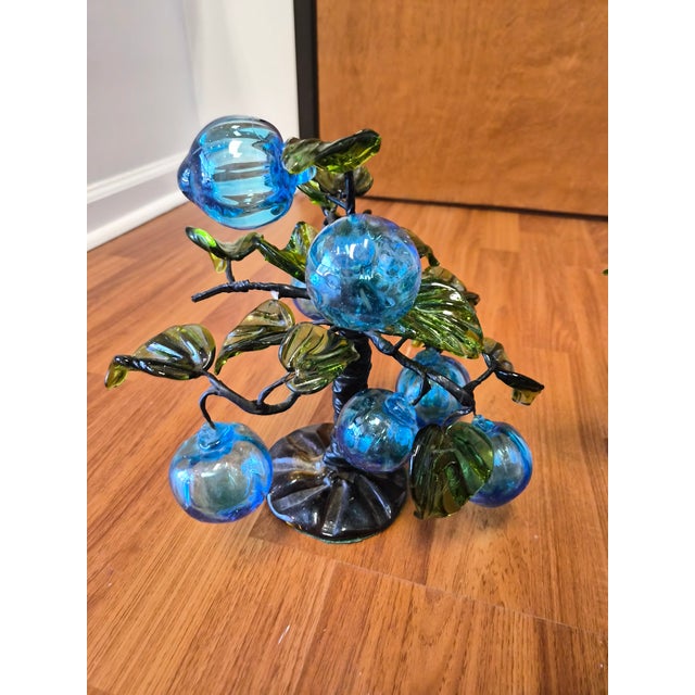 Pair of Blown Glass Murano Fruit Trees For Sale - Image 4 of 12