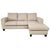 Reversible Corner Sofa in Beige Fabric For Sale - Image 3 of 3