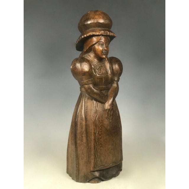 Carved Solid Wood Paper Mache Mold of Woman For Sale - Image 4 of 9