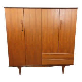 Vintage Scandinavian Style Teak Wardrobe, 1960s For Sale