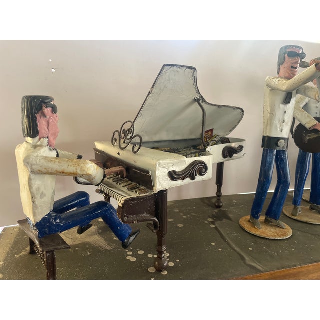 1950s Vintage Jazz Band Figurines in Hand-Wrought Iron, 1950s, Set of 10 For Sale - Image 5 of 18