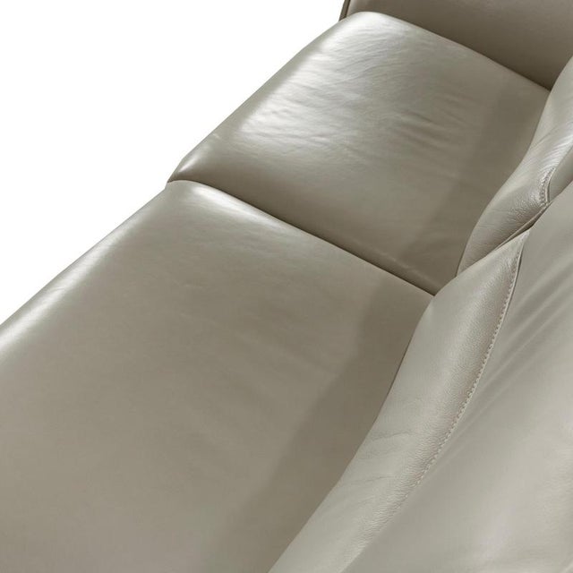 Animal Skin 2-Seater Sofa in Grey Leather from Hukla For Sale - Image 7 of 15