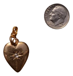 The 158th Street: Antique Heart Pendant with Old Mine Cut Diamond