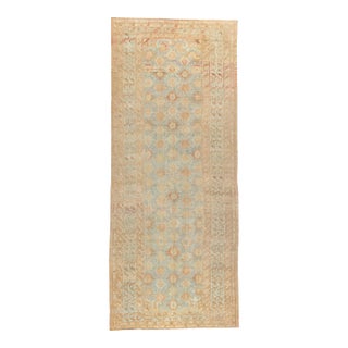 Antique Light Blue Malayer Corridor Rug For Sale