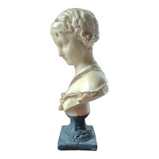 1940s Vintage Plaster Bust For Sale