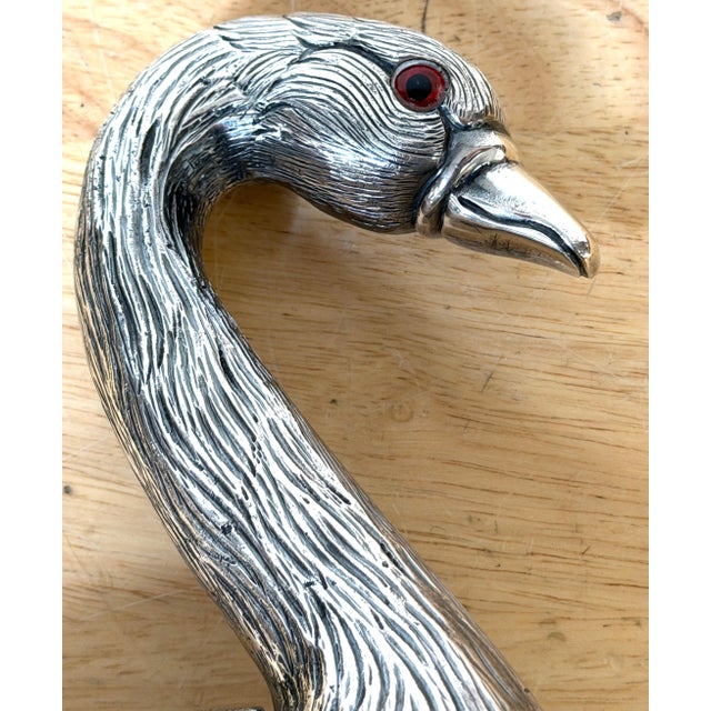 Articulated Silver-Plated Bronze Swan Box-/ Bonbonnière or Cache Pot For Sale - Image 9 of 18