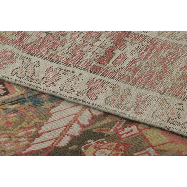Textile Antique Heriz Rug With Geometric Medallion and Red-Toned Border - Rug & Kilim For Sale - Image 7 of 7