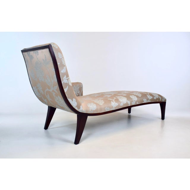 Sand Stickley Brothers Neoclassical Chaise Lounge, Mahogany Upholstery, Usa For Sale - Image 8 of 11