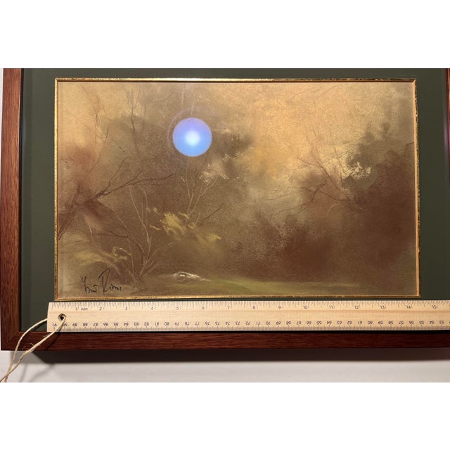 Vintage Original Pastel Landscape Painting Signed & Framed With Museum Glass For Sale In Los Angeles - Image 6 of 8