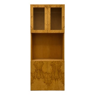 Mid Century Modern Burl Wood Bar Cabinet | Vintage Display Cabinet | Liquor Cabinet, C. 1970’s For Sale