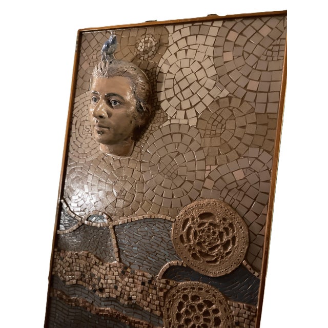 Late 20th Century Cypriot Folk Art Multicolor Mosaic Wall Panel For Sale In Washington DC - Image 6 of 7