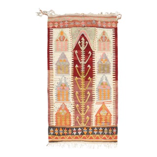 Vintage Turkish Flatweave Prayer Rug For Sale