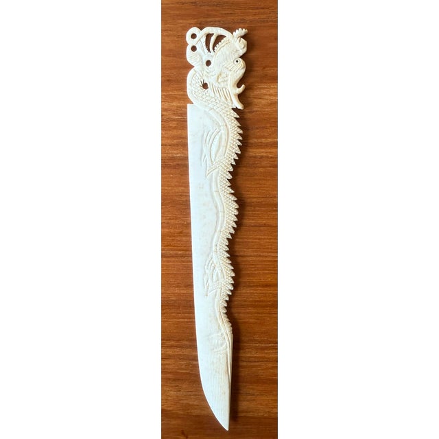 Set of 3 Vintage Carved Bone Letter Openers For Sale In Austin - Image 6 of 10