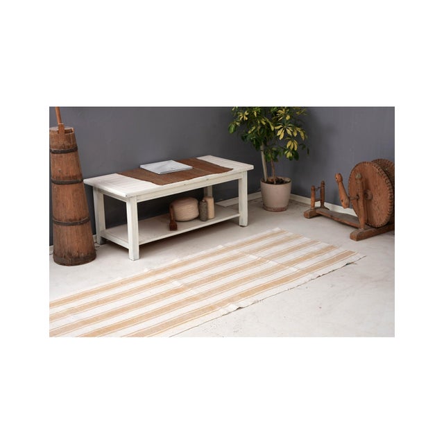 Striped Vintage Decorative Runner - 2`10″ X 8`6″ For Sale In Los Angeles - Image 6 of 6