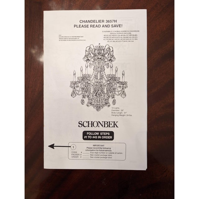 1900s Schonbek Silver Crystal Chandelier For Sale In New York - Image 6 of 8