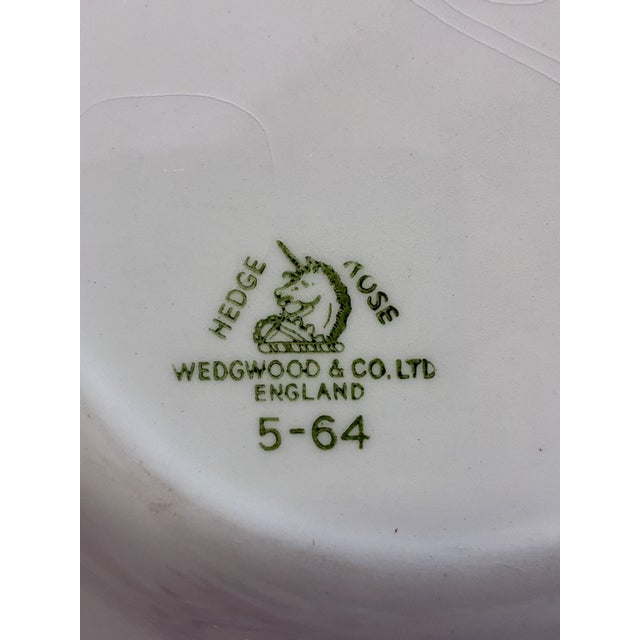 White Vintage Wedgwood & Co. Embossed Ironstone Platter, England For Sale - Image 8 of 8
