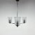 Metal Vintage Chrome & Glass Chandelier, 1970s For Sale - Image 7 of 9